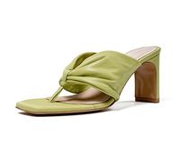 L37 HANDMADE SHOES Susanna, Sandalia de tacón Mujer, Verde, 38 EU
