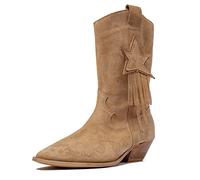 L37 HANDMADE SHOESin estrés, Western Boot Mujer, marrón, 36 EU