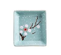 L3s9mPzVb4 Cuenco para salsa Plato de cerámica for condimentos, salsas, aperitivos, postres, sushi, bandeja sabores, vajilla y platillos(Blue)