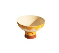 L3s9mPzVb4 Plato de fruta Frutero de cerámica, pedestal decorativo, bandeja decorada for encimera cocina y mesa comedor, for pan ensalada con patas(Yellow)