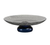 L3s9mPzVb4 Plato de fruta Frutero de cristal - Cuenco decorativo colores acanalados for aperitivos y dulces frutas con pie for(Grande)