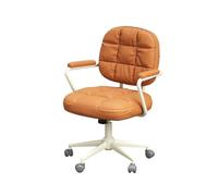 L3s9mPzVb4 Silla de Oficina Silla de Escritorio Oficina ergonómica con Ruedas ejecutiva pequeña y Moderna Cuero for, reuniones, Sala Estudio(Orange)