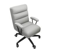 L3s9mPzVb4 Silla de Oficina Silla giratoria de Cuero Artificial for Uso doméstico, cómoda Silla for Juegos, Elevador, Oficina, Dormitorio, Respaldo Maquillaje(Grey)