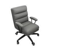 L3s9mPzVb4 Silla de Oficina Silla giratoria de Cuero Artificial for Uso doméstico, cómoda Silla for Juegos, Elevador, Oficina, Dormitorio, Respaldo Maquillaje(Dark Gray)