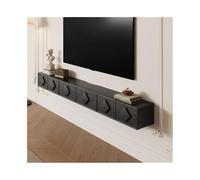 L3s9mPzVb4 Soporte para TV con Almacenamiento Mueble de TV Flotante Antiguo for Sala Estar, apartamento pequeño, Mueble Minimalista(Negro,180x24x20cm)