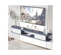 L3s9mPzVb4 Soporte para TV con Almacenamiento Soporte de TV Flotante, Consola Multimedia Pared 71'' con Espacio Almacenamiento for Dormitorio y Sala Estar(Grey,Grande)