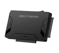 L40CS USB 3.0 a IDE/SATA Docking Converter - Adaptador de disco duro externo para discos duros de 2,5" y 3,5" HDD/SSD, USB 3.0 a SATA/IDE adaptador con interruptor de alimentación y alimentación