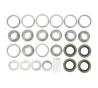 L44643 Inner Outer Trailer Wheel Hub Bearings Kit, Steel Alloy Bearing Set with Grease Seals and Cotter Pins, for 1 in 2000-2200 Lbs Trailer Axle, Boat Trailer Repair