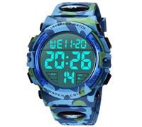 L6606Man-LighteArmyBlue Reloj Digital para Hombre - Relojes Militares Deportivos 5 ATM Impermeable al Aire Libre Cronógrafo Militar Relojes de Pulsera para Hombres con Luz Trasera LED, Alarma