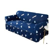 L6NqIAG 1pc Floral Printed Sofa Slipcover Elastic Couch Cover with Skirt Furniture Protector for Living Room Home Decor Funda del sofá(Color 15,M)