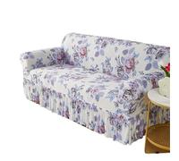 L6NqIAG 1pc Floral Printed Sofa Slipcover Elastic Couch Cover with Skirt Furniture Protector for Living Room Home Decor Funda del sofá(Color 4,L)