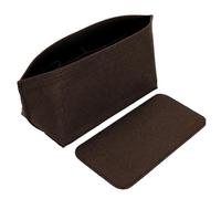 L6NqIAG 2Pc Felt Purse Organizer Base Shaper 3 Size Zipper | Large Tote, Handbag Use, Complete Set(Coffee,L)