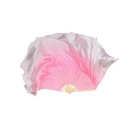 L6NqIAG Abanico de Danza del Vientre Abanico de Baile Gran tamaño 86 cm, Velo Plegable bambú Degradado, Pintado a Mano, Accesorios for espectáculos Danza del Vientre(Color 14,1pcs Right 1pcs Left)