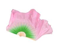 L6NqIAG Abanico de Danza del Vientre Abanico de Baile Gran tamaño 86 cm, Velo Plegable bambú Degradado, Pintado a Mano, Accesorios for espectáculos Danza del Vientre(Color 3,2pcs Right Hand)