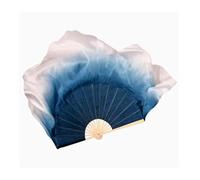 L6NqIAG Abanico de Danza del Vientre Abanico de Baile Gran tamaño 86 cm, Velo Plegable bambú Degradado, Pintado a Mano, Accesorios for espectáculos Danza del Vientre(Color 9,1pcs Right 1pcs Left)