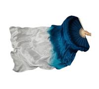 L6NqIAG Abanico de Danza del Vientre Velos de Seda for Danza del Vientre, abanicos Pintados a Mano, Accesorios actuación for Bailarinas, Extra Largos 1,8 m(Color 6,230cm)