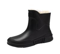 L6NqIAG Botas de Agua Hombre Botas de lluvia for hombre, cálidas, no extraíbles, botas informales, zapatos trabajo for chefs, algodón(Black,45 EU)