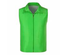 L6NqIAG Chaleco de Seguridad Chaleco reflectante multibolsillos rojo for trabajo voluntario, uniforme publicitario for actividades, texto impreso(Grass green,4XL)