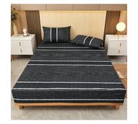 L6NqIAG Funda de colchón Impermeable de Seis Lados, Todo Incluido con Cremallera, colchas extraíbles, Almohadilla Protectora de colchón Transpirable Protector de Colchón(Black1,90X190X20cm 1Pc)