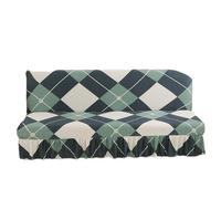 L6NqIAG Funda para Sofá Sin Brazos Funda de sofá Cama sin Brazos con Faldas, reposabrazos, Muebles Plegables elásticos, decoración del hogar(Color 6,M)