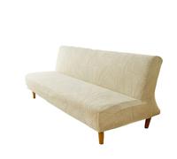 L6NqIAG Funda para Sofá Sin Brazos Sofá Cama Jacquard con patrón de Hojas Plantas, Protector sofá fácil Quitar for Banco reposabrazos, cojín Decorativo for el hogar(Color 2,M)