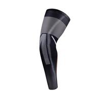 L6NqIAG Mangas de compresión para toda la pierna Rodilleras largas con manga de compresión for pierna completa, rodillera deportiva UV tiras silicona antideslizantes(Black-Gray,M)