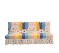 L6NqIAG Printed Stretch Sofa Bed Cover Armless Folding Covers with Skirt Elastic for Living Room Funiture Protector Funda del sofá(Color 12,XL 190-225cm)