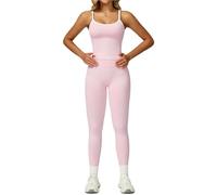 L6NqIAG Set de Yoga Mujer Traje de Yoga sin Costuras, Conjunto Deportivo 2 uds, Ropa Deportiva for Mujer, Sujetador, Mallas Cintura Alta, Pantalones Cortos, Equipo Gimnasio(White Pink Set-2,M)