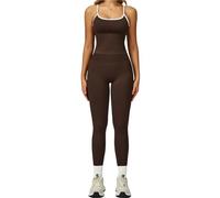 L6NqIAG Set de Yoga Mujer Traje de Yoga sin Costuras, Conjunto Deportivo 2 uds, Ropa Deportiva for Mujer, Sujetador, Mallas Cintura Alta, Pantalones Cortos, Equipo Gimnasio(White Coffee Set-2,L)