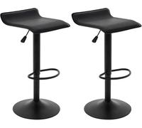 L6NqIAG Sillas Bar Juego de 2 taburetes Bar Ajustables, giratorios Modernos Cuero PU, Silla con Altura mostrador Cocina sin Respaldo