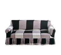 L6NqIAG Stretchable Sofa Cover with Skirt Washable Furniture Protector Printed Slipcovers with Elastic Bottom for Living Room Funda del sofá(Color 16,2-Seater 145-185cm)