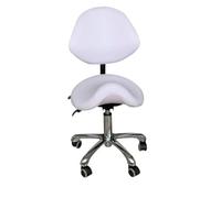 L6NqIAG Taburete con Ruedas Taburete con Ruedas for manicura y Belleza, Silla elevadora for peluquería, médico, Enfermera, Dentista, sillas giratorias Tipo sillín(White)