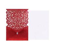 L6NqIAG Tarjetas de Boda 25/50Pcs Glitter Paper Wedding Invitations Card Lace Birthday Mariage Party Decoration(Color 6,25pcs)