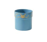 L6x2N9b5 Macetas Maceta cilíndrica pequeña, Maceta de cerámica Mesa con Orificio Drenaje, for habitación, balcón, Oficina, alféizar Ventana (4 Colores)(Blue)