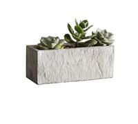 L6x2N9b5 Macetas Maceta Rectangular con Raya de Piedra, Agujeros Drenaje, Maceta Cemento, for Dormitorio, Ventana, jardín (3 tamaños)(Medio)