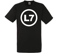 L7 Band Logo Black Mens TTshirts Camisetas y Tops Men tee Tshirts Camisetas y Tops Casual and Happy Men's TTshirts Camisetas y topss Black (Medium)