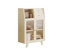 L8p2B5s7 Gabinete de Almacenamiento Aparador de Cristal Doble Puerta for Cocina y salón, pie, con cajones