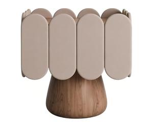 L8p2B5s7 Mesita de Noche Mesita de Noche con Base Columna un Solo cajón, Bordes elevados for Uso Almacenamiento en Dormitorio(Bruin,Grande)