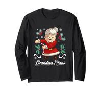 La Abuela Claus Santa Claus Navidad Manga Larga