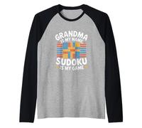 La Abuela es mi Nombre Sudoku es mi Juego Camiseta Manga Raglan