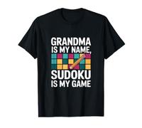La Abuela es mi Nombre Sudoku es mi Juego Divertido Camiseta gráfica económica