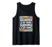 La Abuela es mi Nombre Sudoku es mi Juego Divertido Camiseta sin Mangas