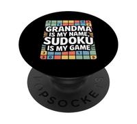 La Abuela es mi Nombre Sudoku es mi Juego Divertido PopSockets PopGrip Adhesivo