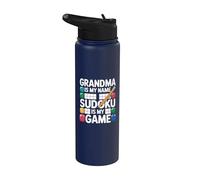 La abuela es mi nombre Sudoku es mi juego Stainless Steel Insulated Water Bottle