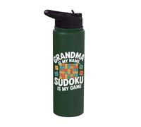 La abuela es mi nombre Sudoku es mi juego Stainless Steel Insulated Water Bottle