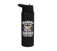 La abuela es mi nombre Sudoku es mi juego Stainless Steel Insulated Water Bottle