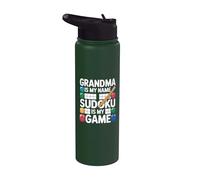La abuela es mi nombre Sudoku es mi juego Stainless Steel Insulated Water Bottle