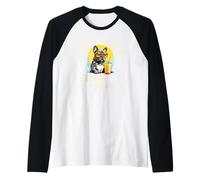 La Abuela Francesa más Genial del Mundo Bulldog francés Granddog Camiseta Manga Raglan