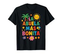 La Abuela Más Bonita Colorido Diseño Español Camiseta