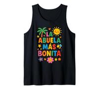 La Abuela Más Bonita Colorido Diseño Español Camiseta sin Mangas